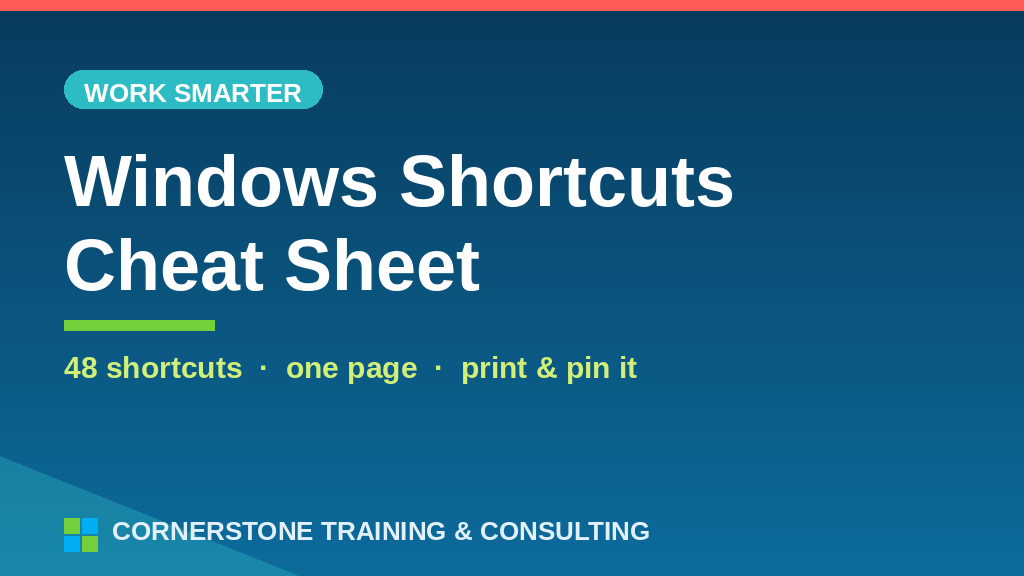 Product image for Windows Shortcuts Cheat Sheet