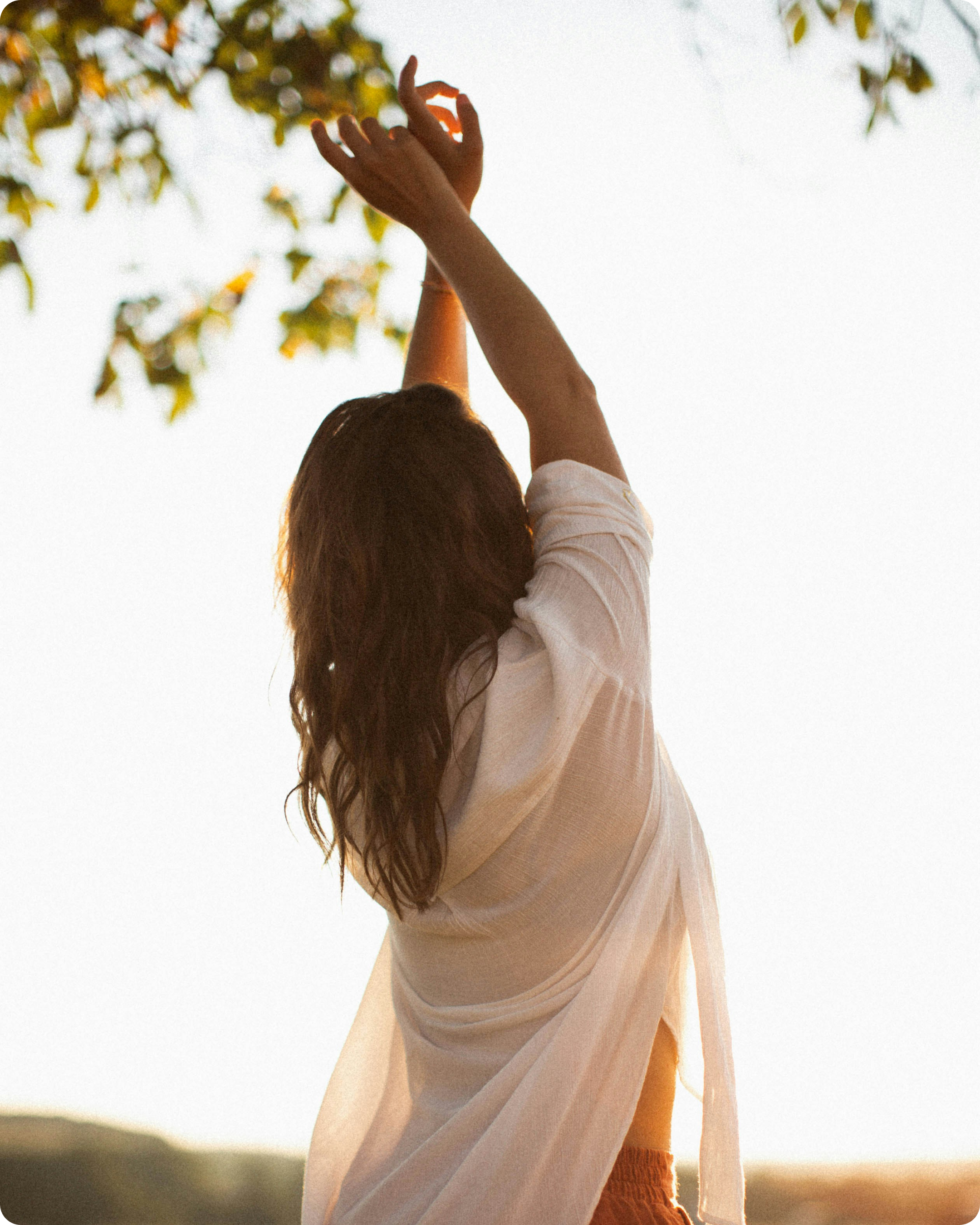 Woman practicing a gentle yoga pose to encourage strength, flexibility, and mindful movement.