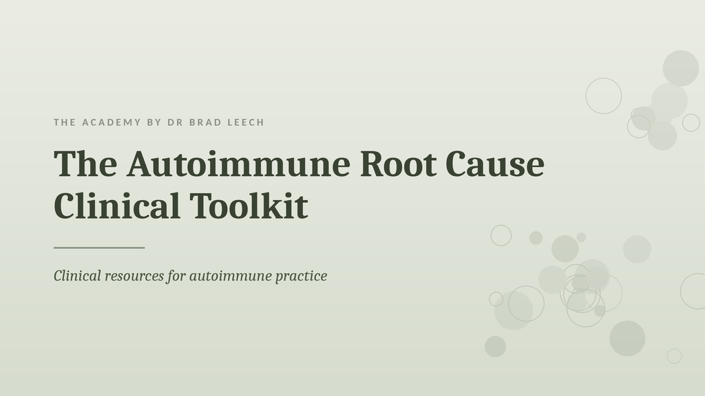Product image for The Autoimmune Root Cause Clinical Toolkit