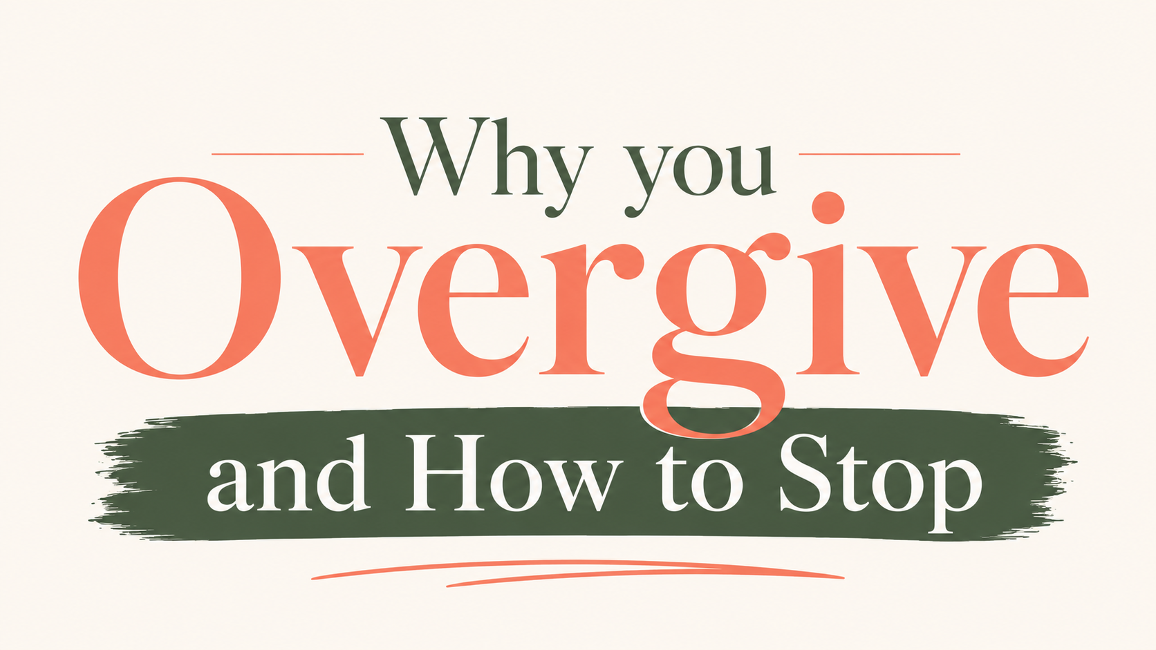 Product image for Why You Overgive and How to Stop