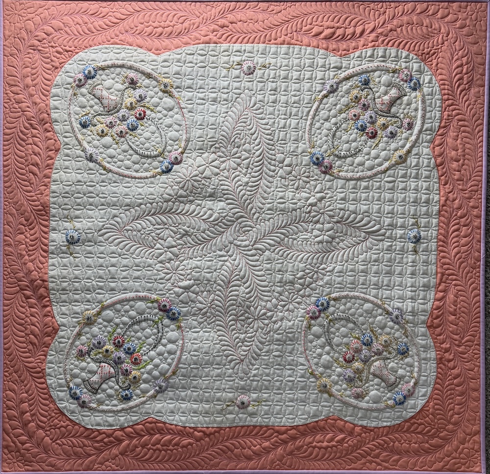 a vintage linen quilt