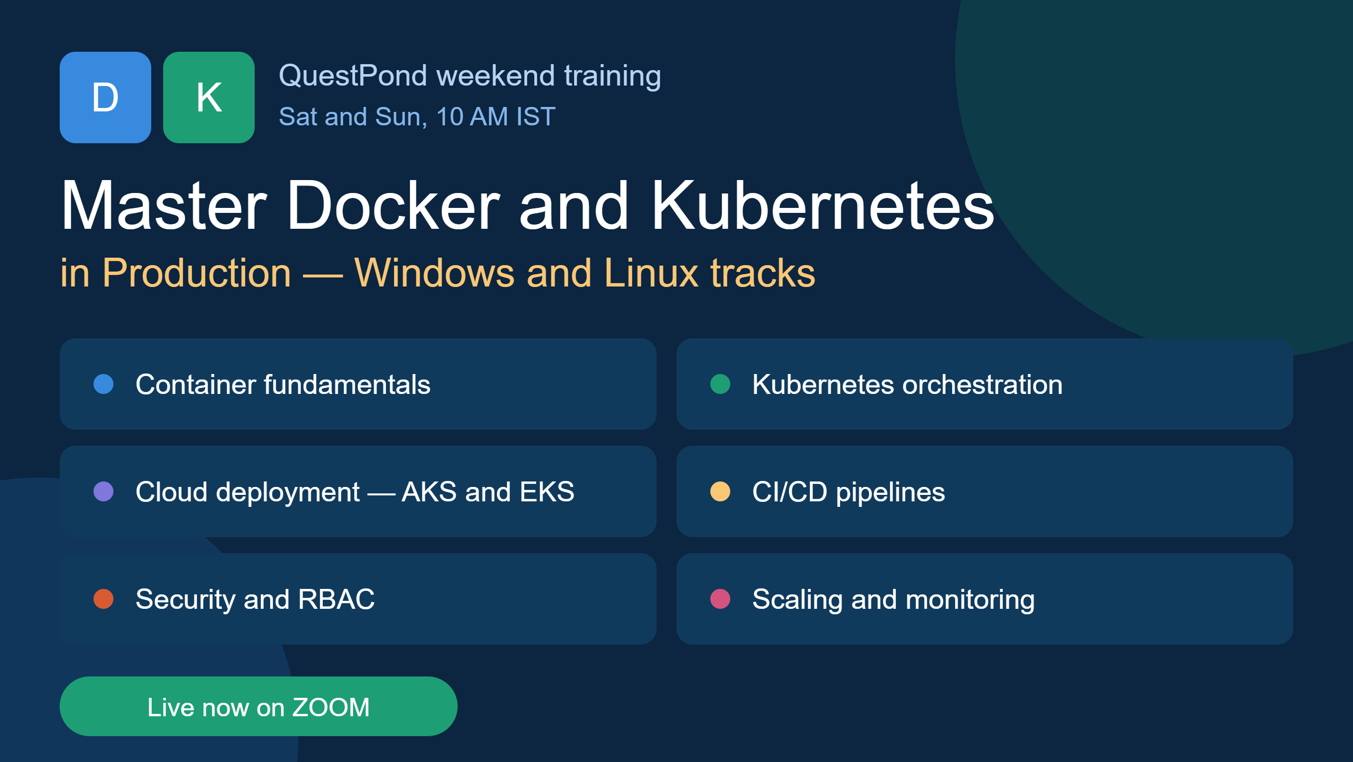 Product image for Docker & Kubernetes (Ongoin Training)