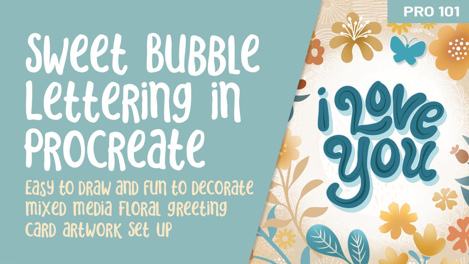 Delores Lettering Intro to PRO 101 - Sweet and Easy Bubble Lettering | Delores