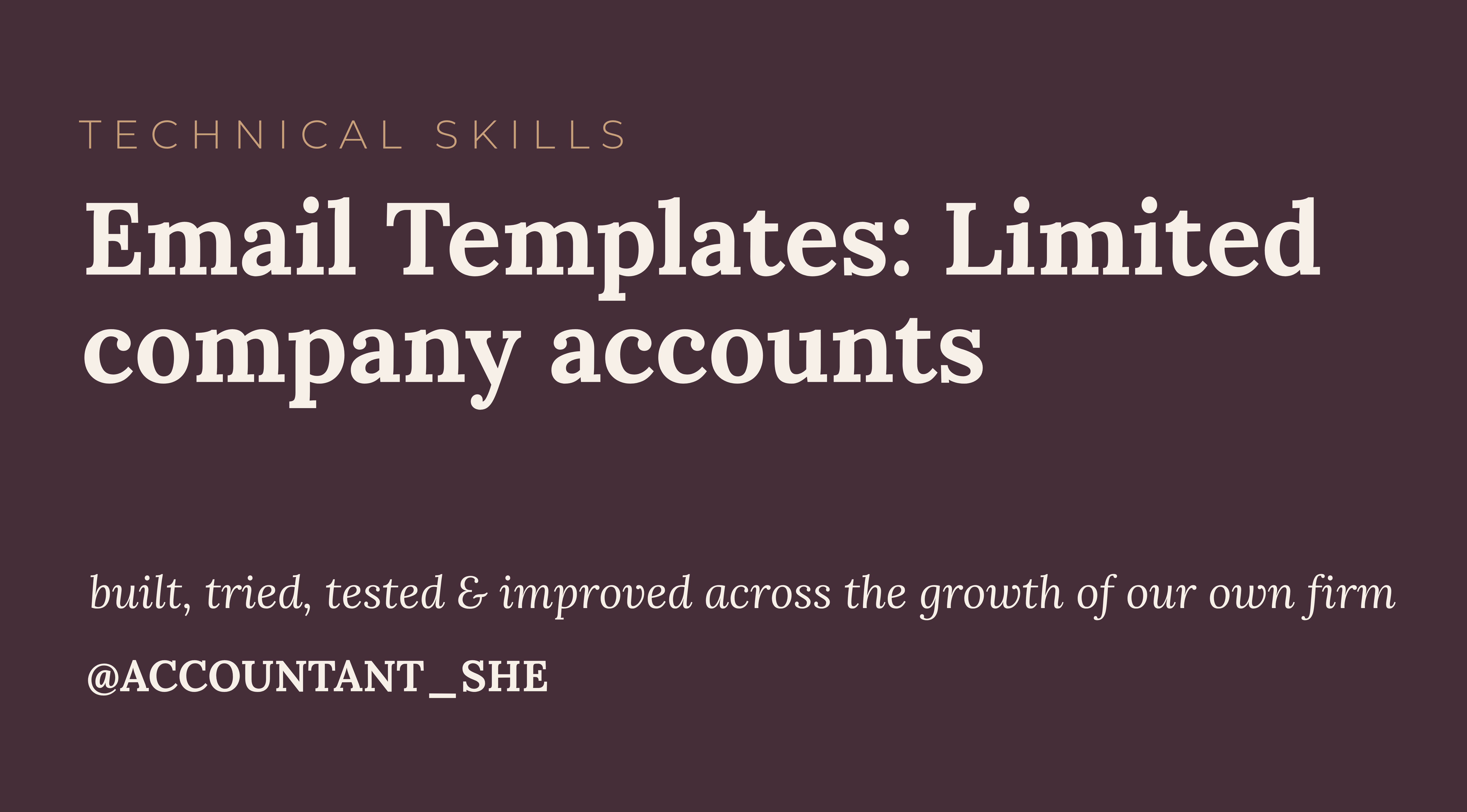 Product image for Email templates - Limited company accounts
