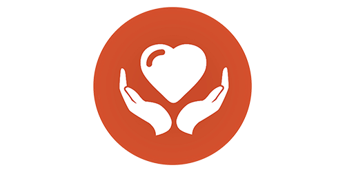 Icon of a heart being held in two hands