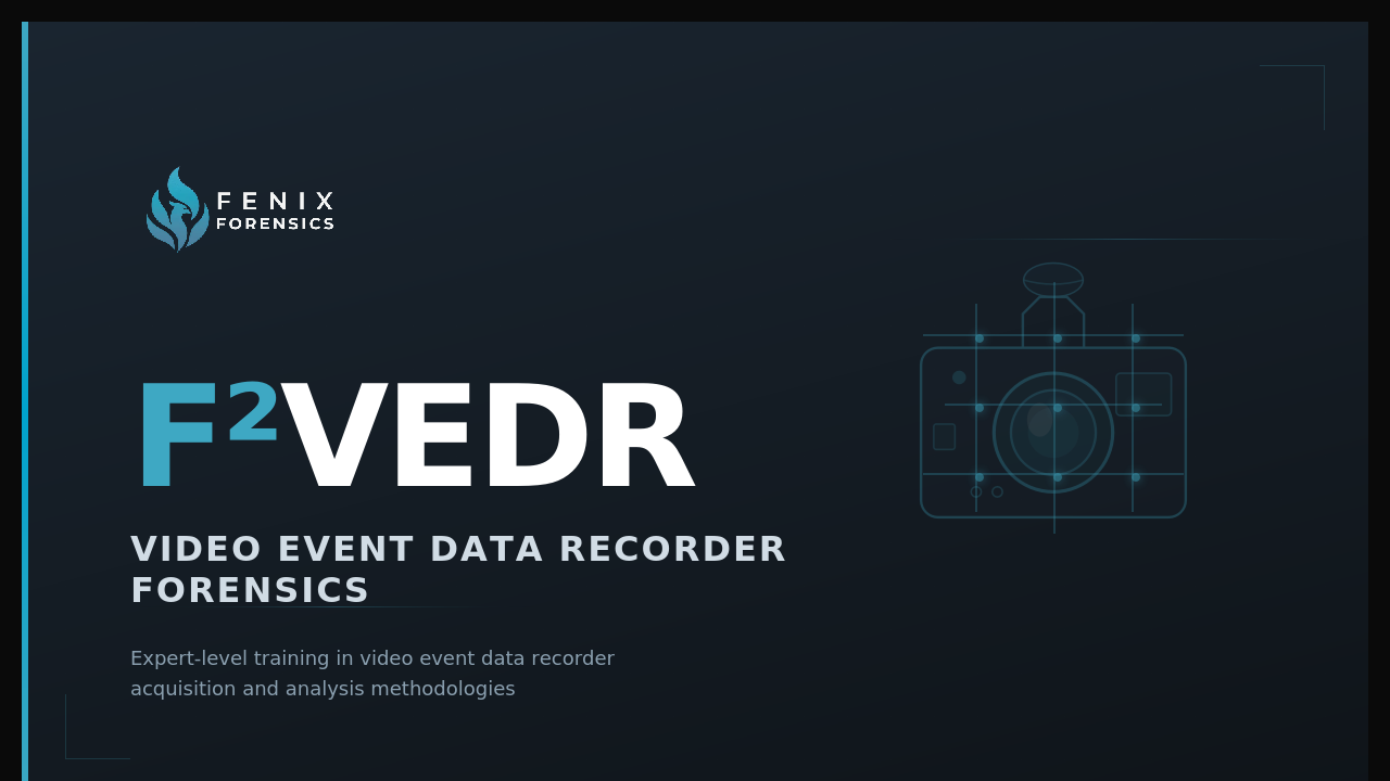 Product image for Video Event Data Recorder Forensics (F²VEDR) - Launching Soon as byte-sized classes