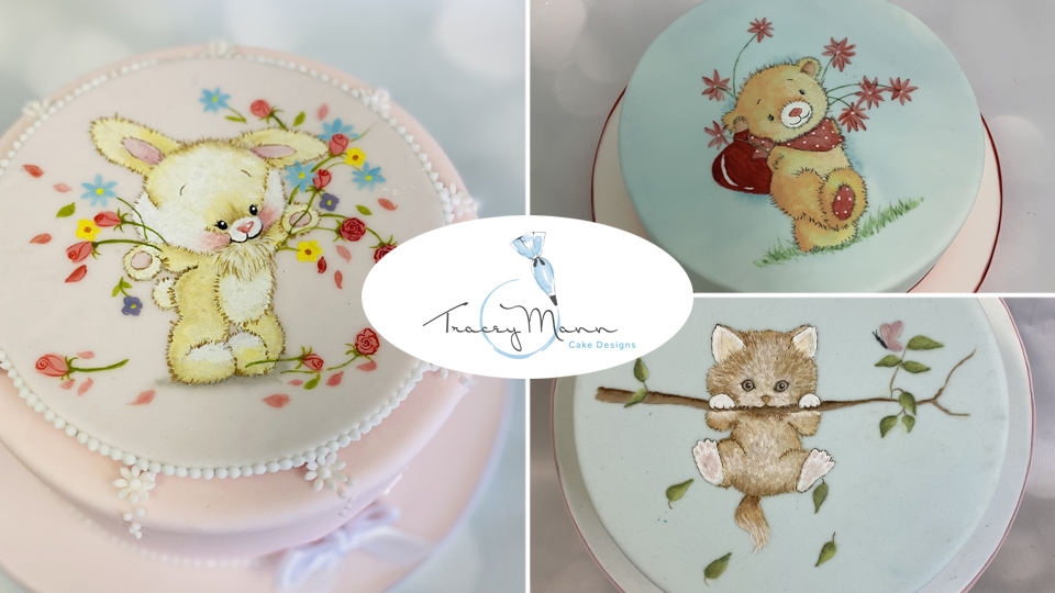 Product image for Teddy Bear, Bunny and Cat Cake Painting Class