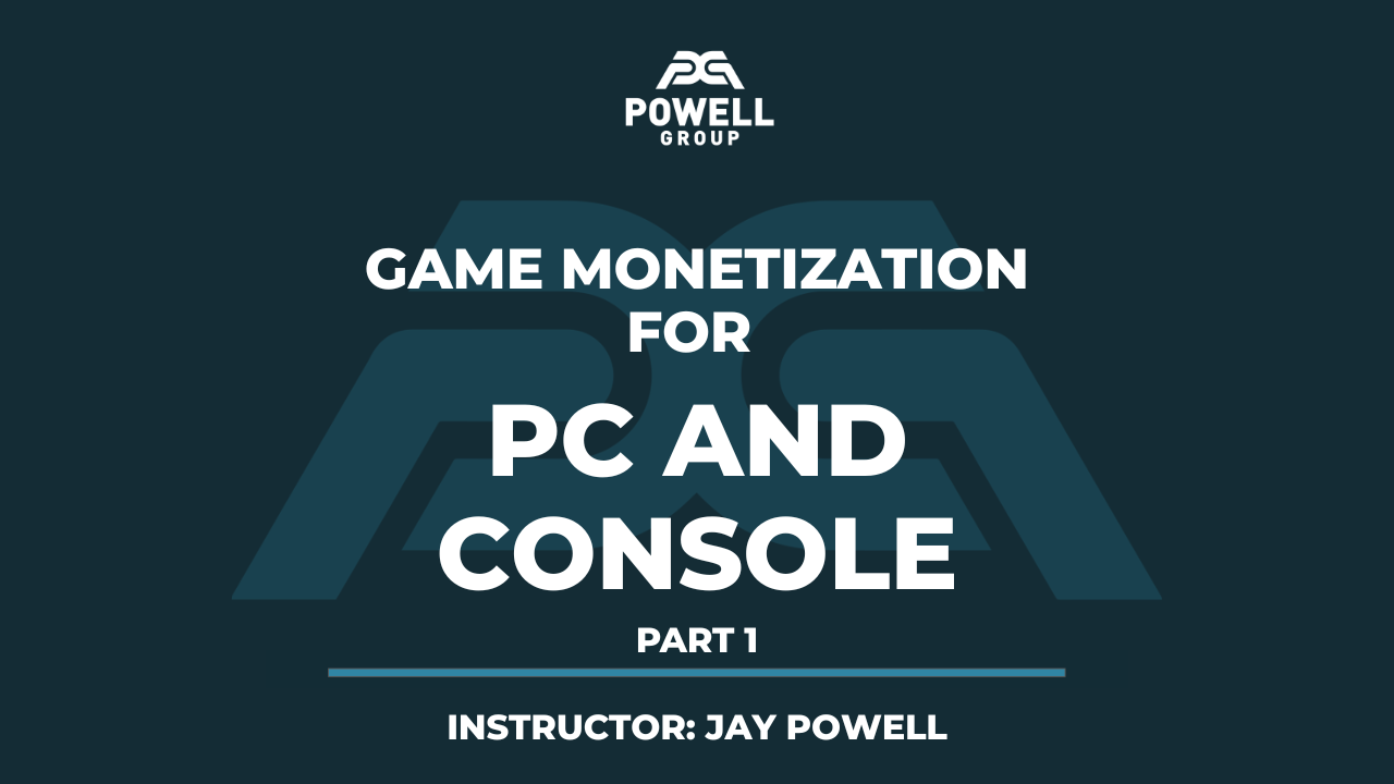 Product image for Game Monetization for PC and Console - Part 1