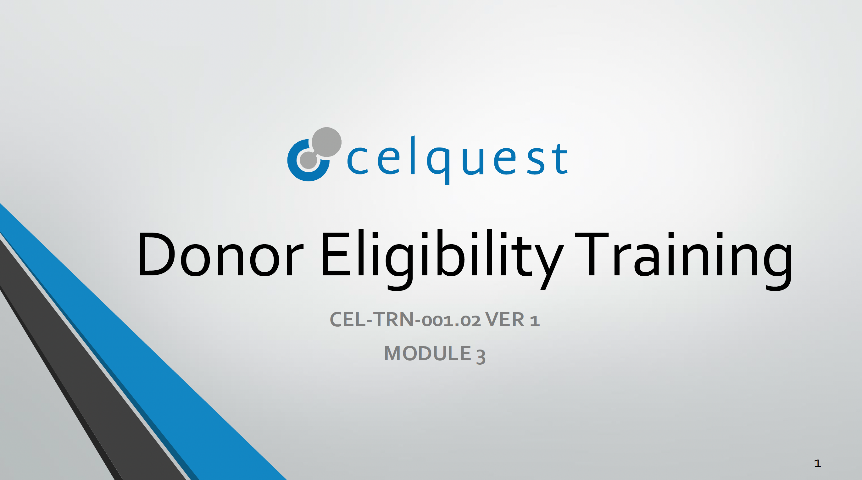 Product image for Module 3 Ver 1- Donor Eligibility Training
