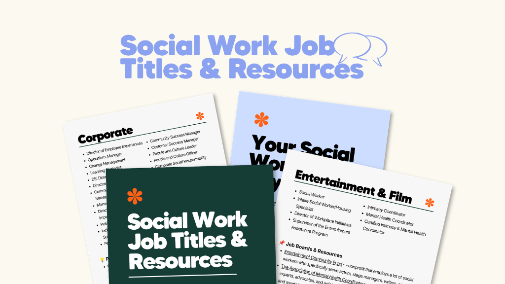 Product image for Social Work Job Titles & Resources