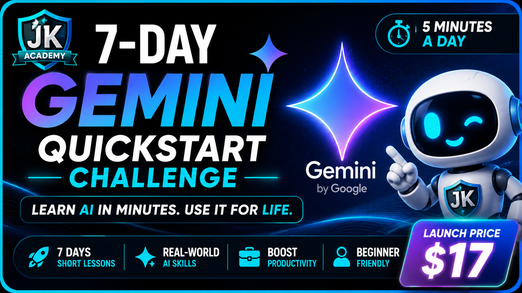Product image for 7-Day Gemini QuickStart Challenge