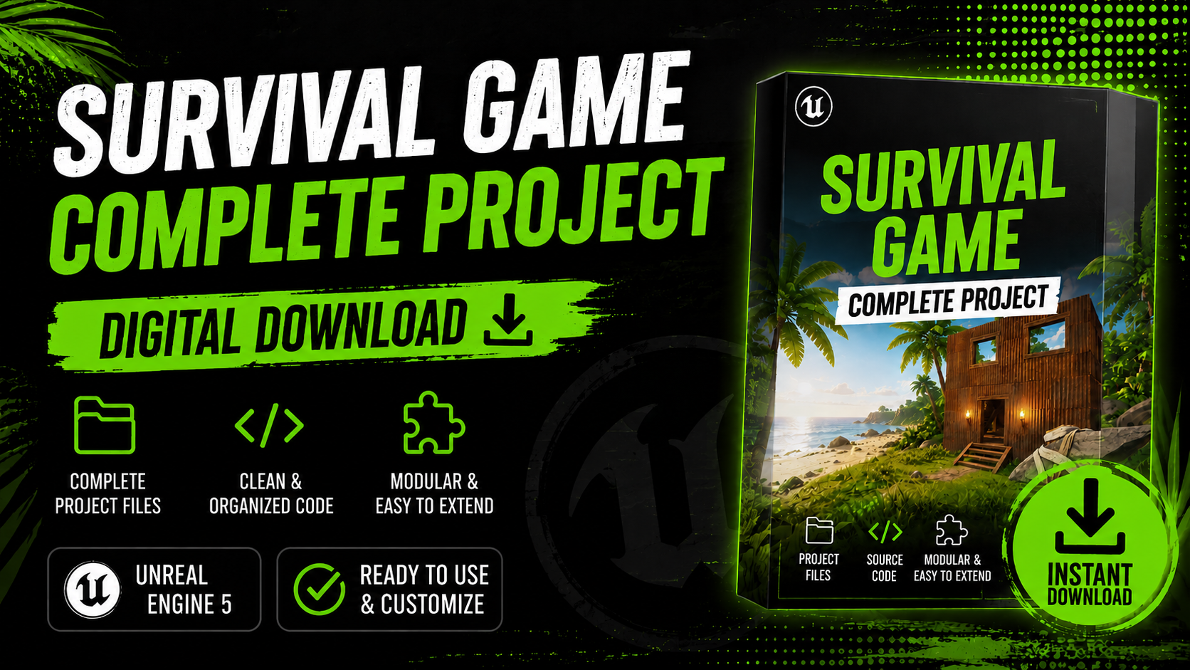 Product image for Multiplayer Survival Game - Completed Project Download