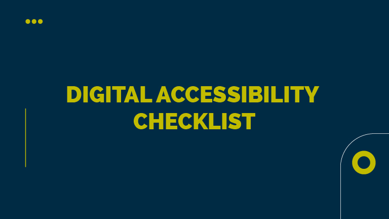 Product image for Accessibility Checklist