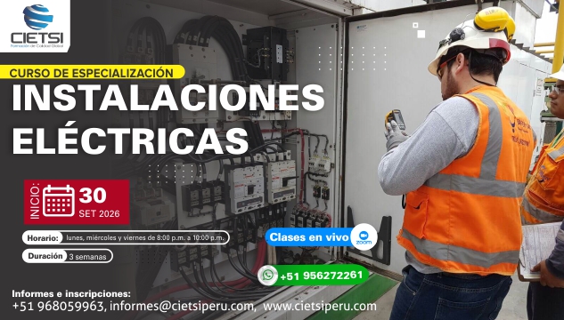 Imagen de producto para CURSO GRATUITO DE ESPECIALIZACIÓN EN INSTALACIONES ELÉCTRICAS 2026
