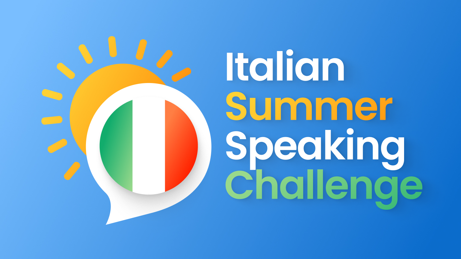 Product image for Italian Summer Speaking Challenge