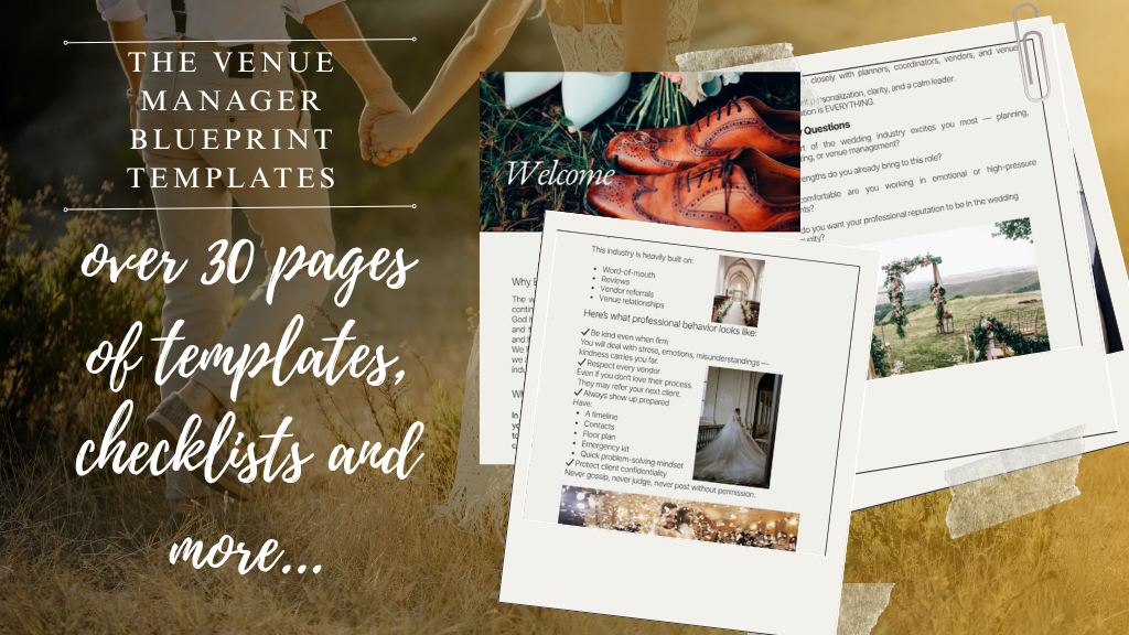 Product image for The Venue Manager Guide & Templates 