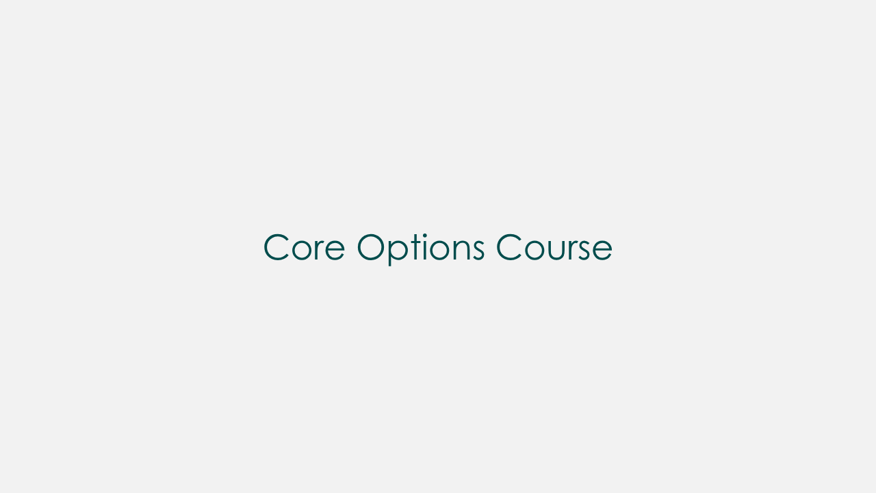 Product image for The Core Options Course