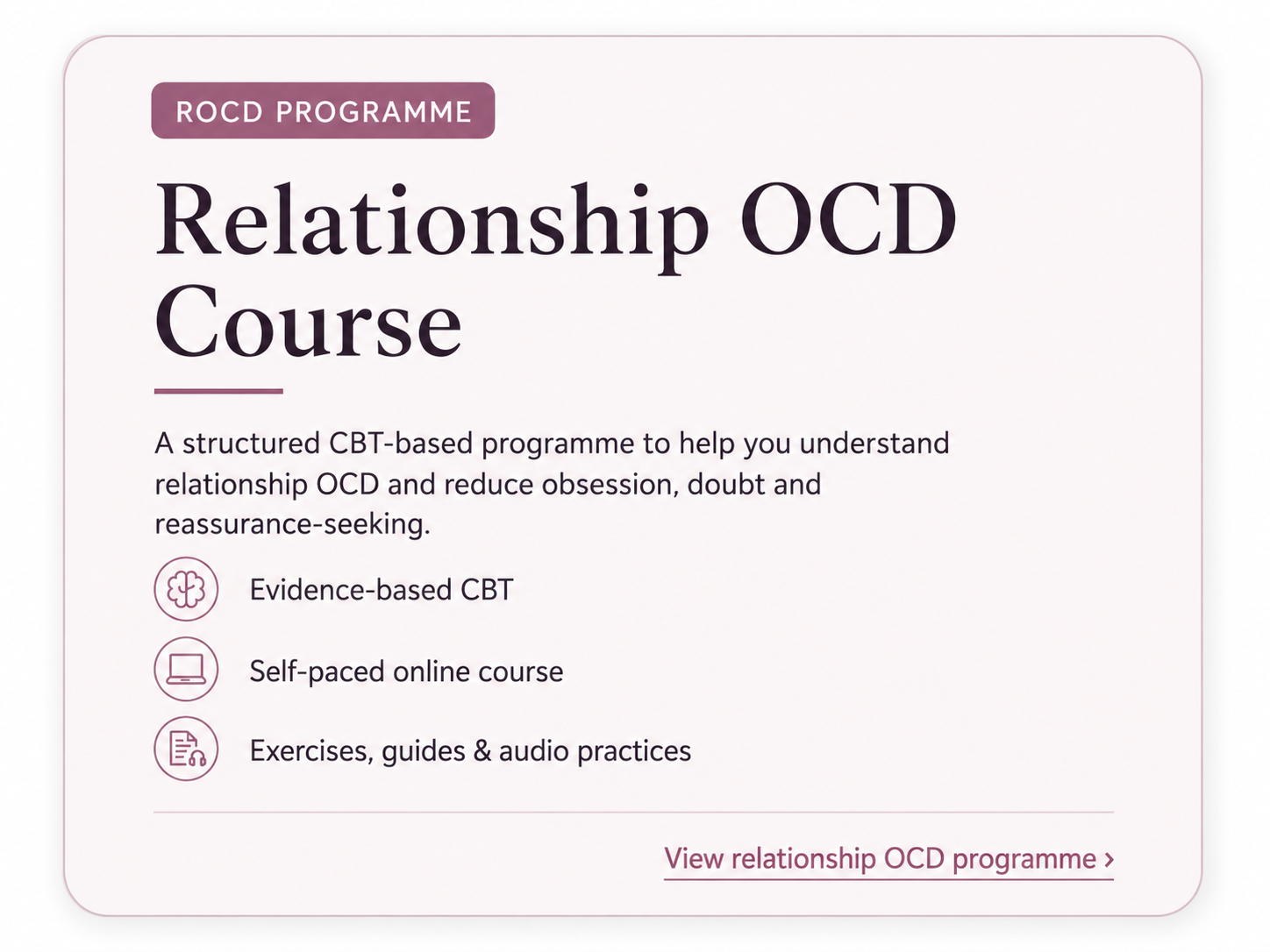 Product image for ROCD: Relationship Obsessive Compulsive Disorder