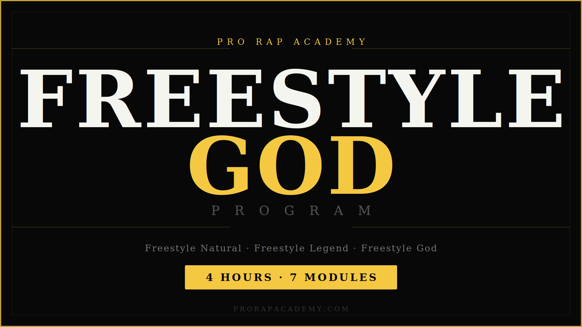 Product image for Freestyle God Masterclass