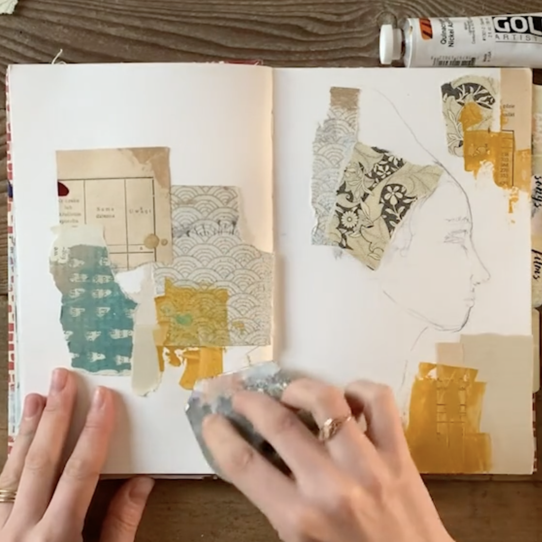 Effective collaging with clear colours and simple depth