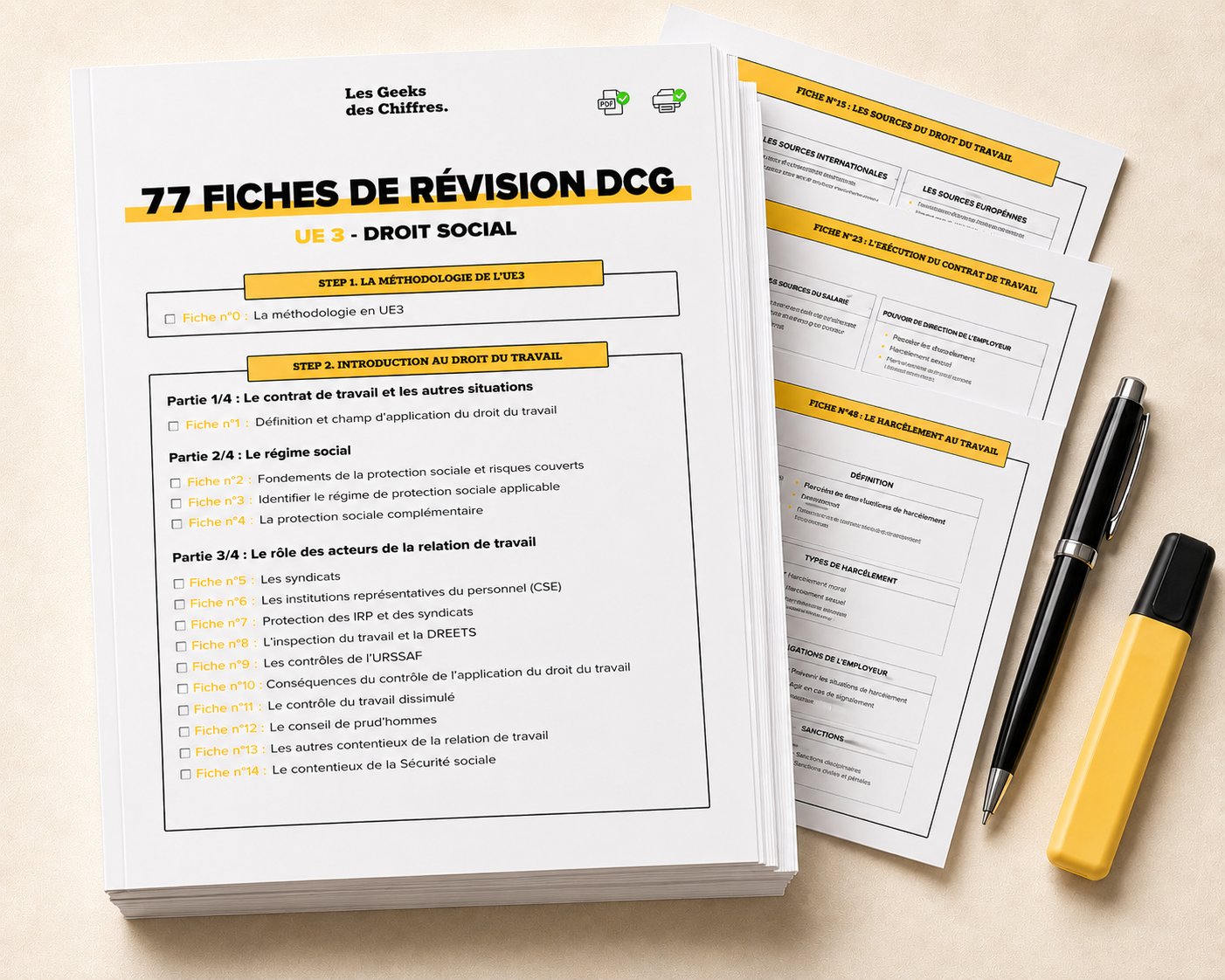 Image du produit pour 77 Fiches de révision - DCG UE3 : Droit social