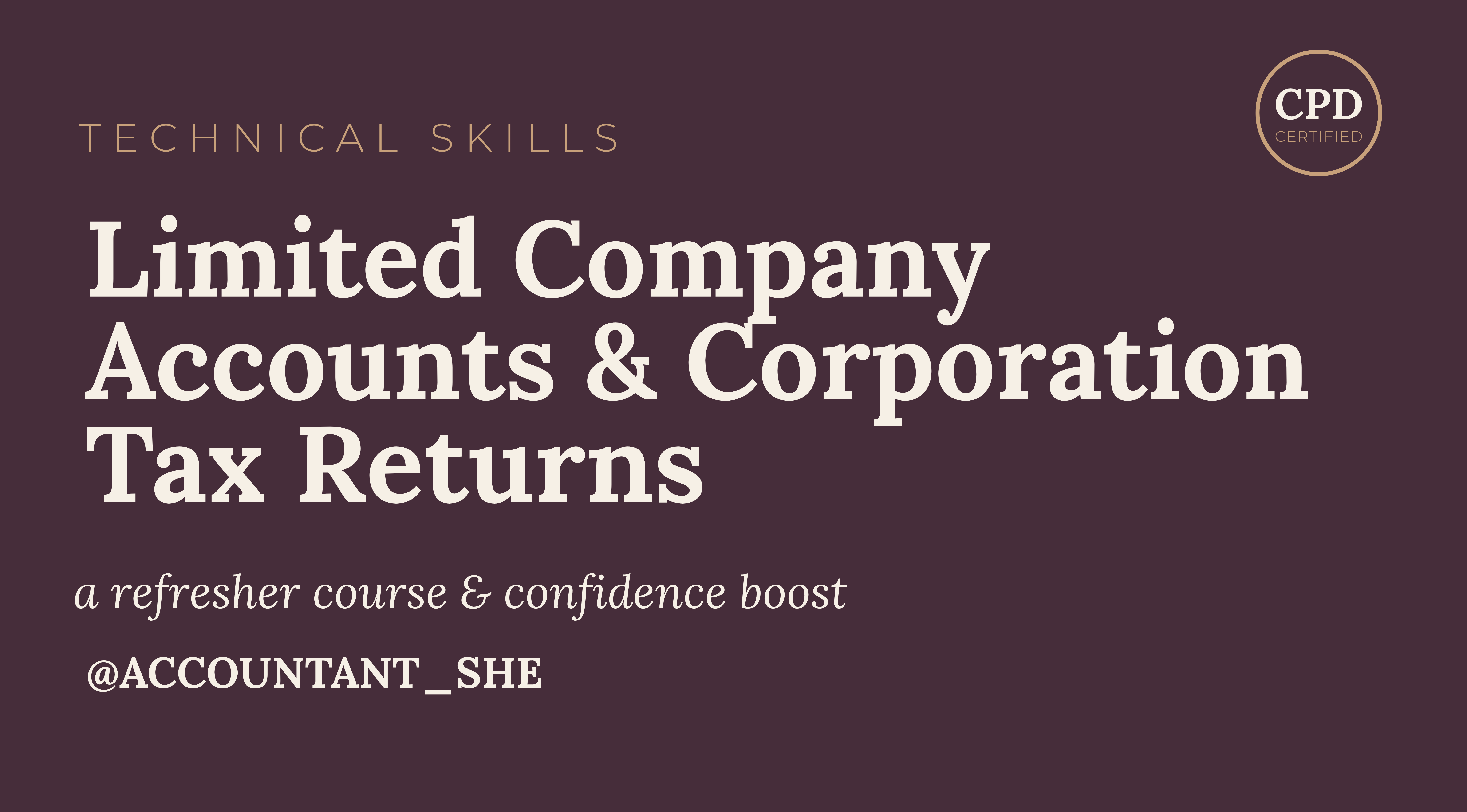 Product image for  Limited Company Accounts and Corporation Tax – a refresher, confidence boost and practice blueprint