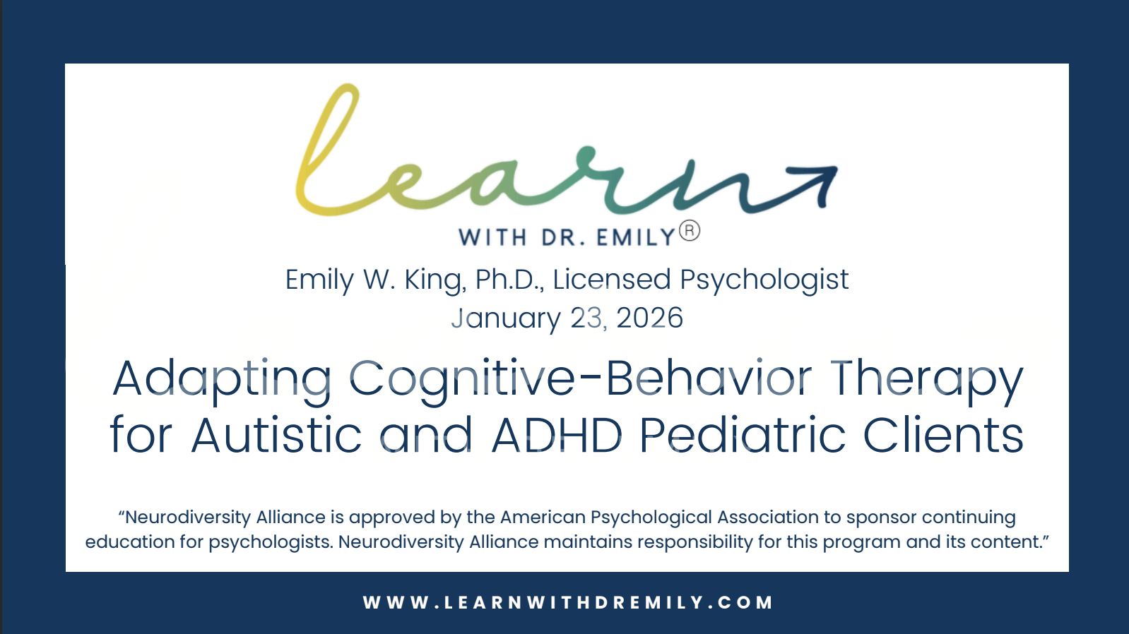 Product image for Adapting Cognitive-Behavioral Therapy for Autistic and ADHD Pediatric Clients