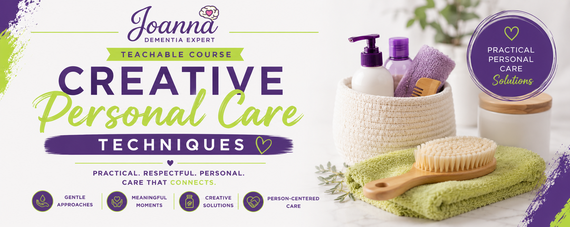 Joanna Dementia Expert - Creative Personal Care Techniques banner