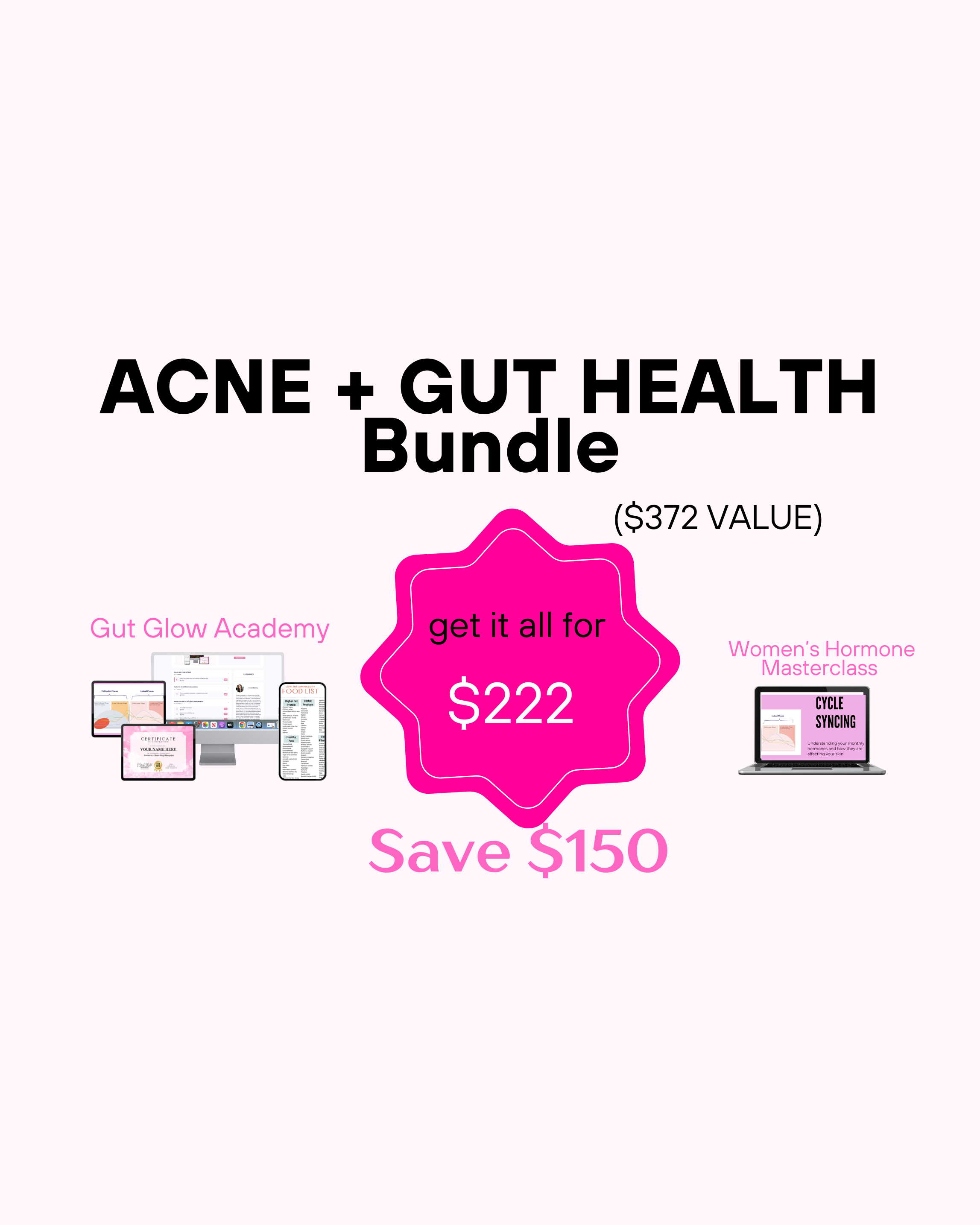Product image for ACNE + GUT HEALTH BUNDLE