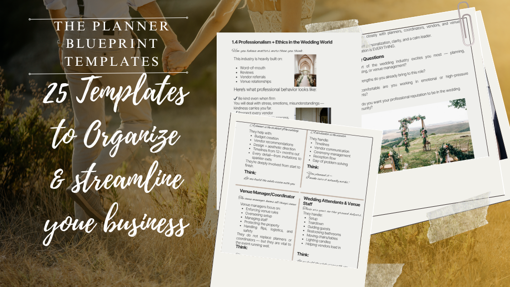 Product image for The Wedding Planner Guide and Templates