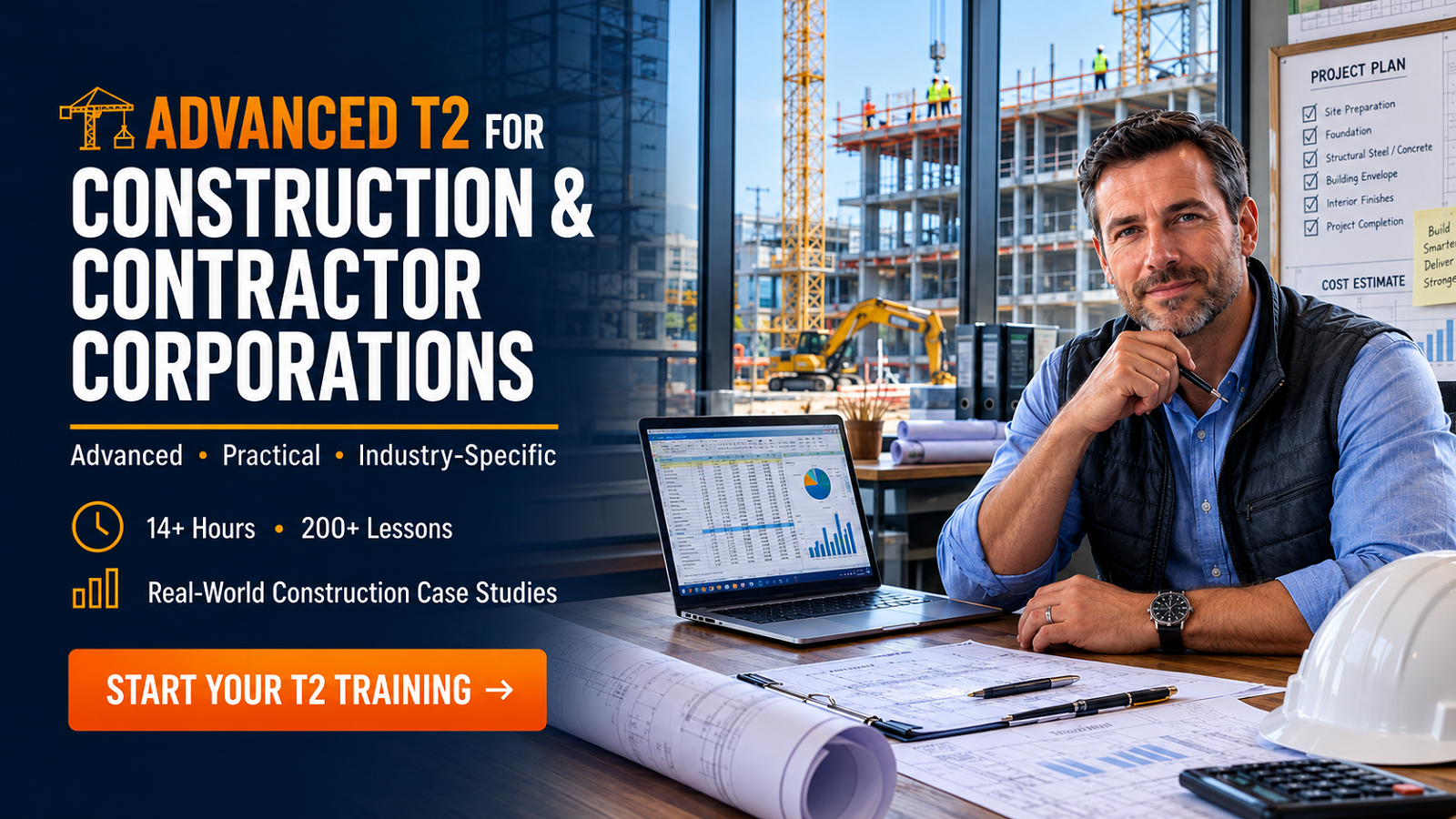 Product image for Advanced T2 Preparation System for Construction & Contractor Corporations | 14+ Hours | Hands-On, Case-Based Training