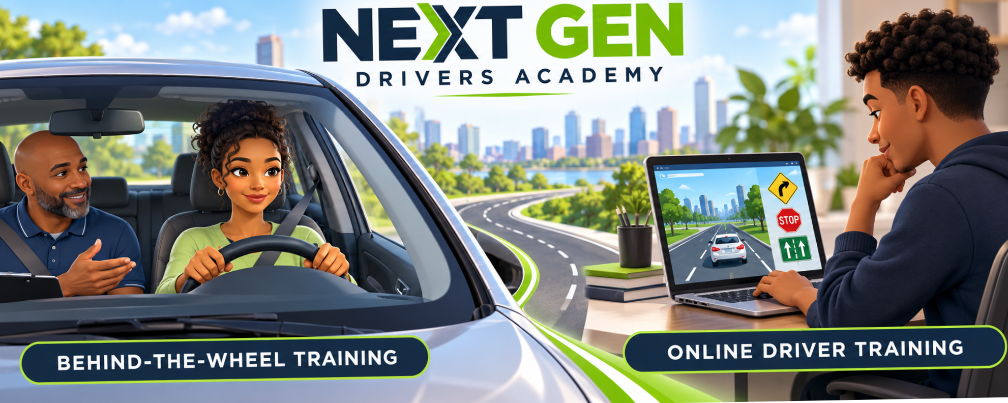 Product image for Online Course and Behind the Wheel Course Bundle