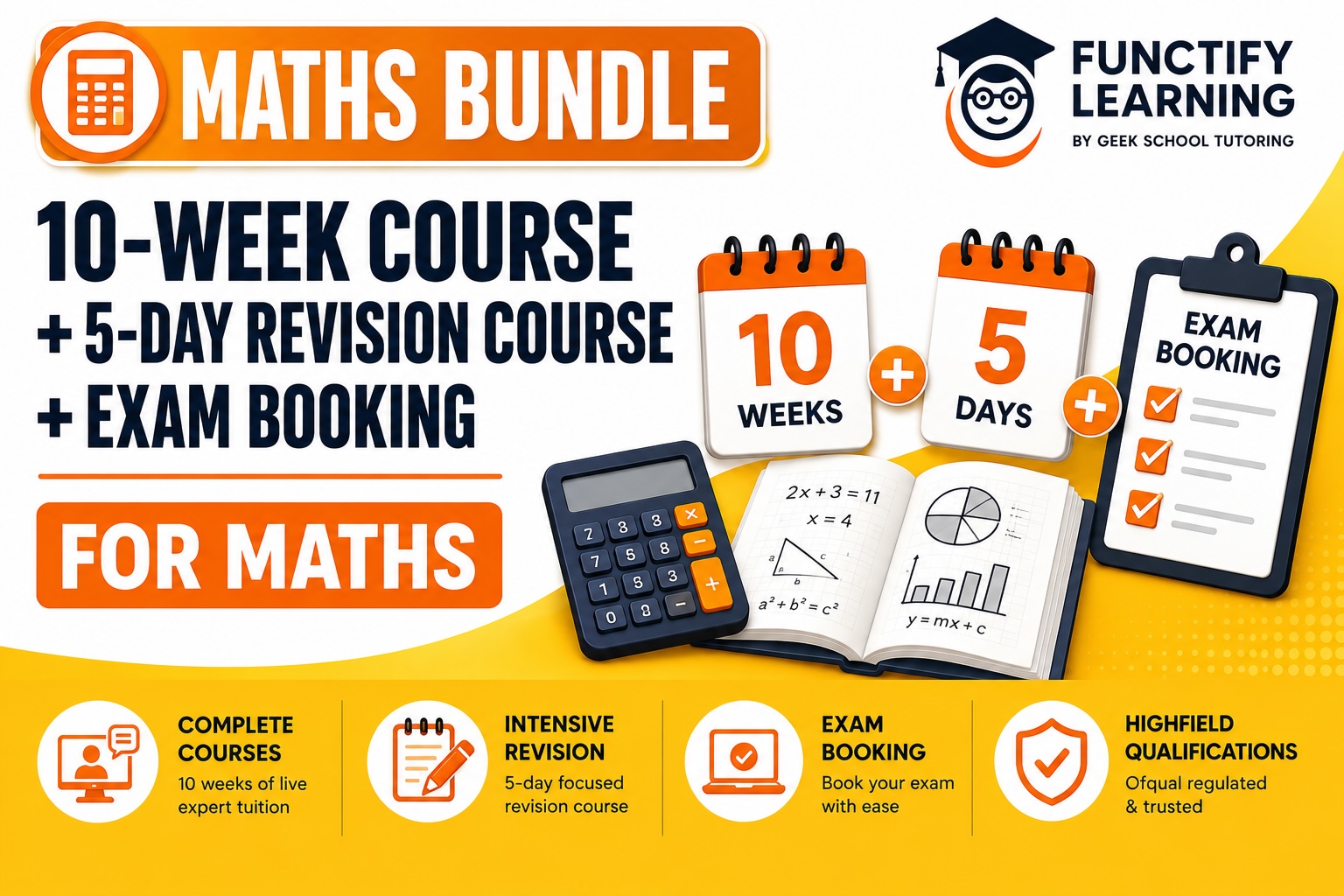 Product image for 10-Week Course + 5-Day Revision Course + Exam Package for Maths