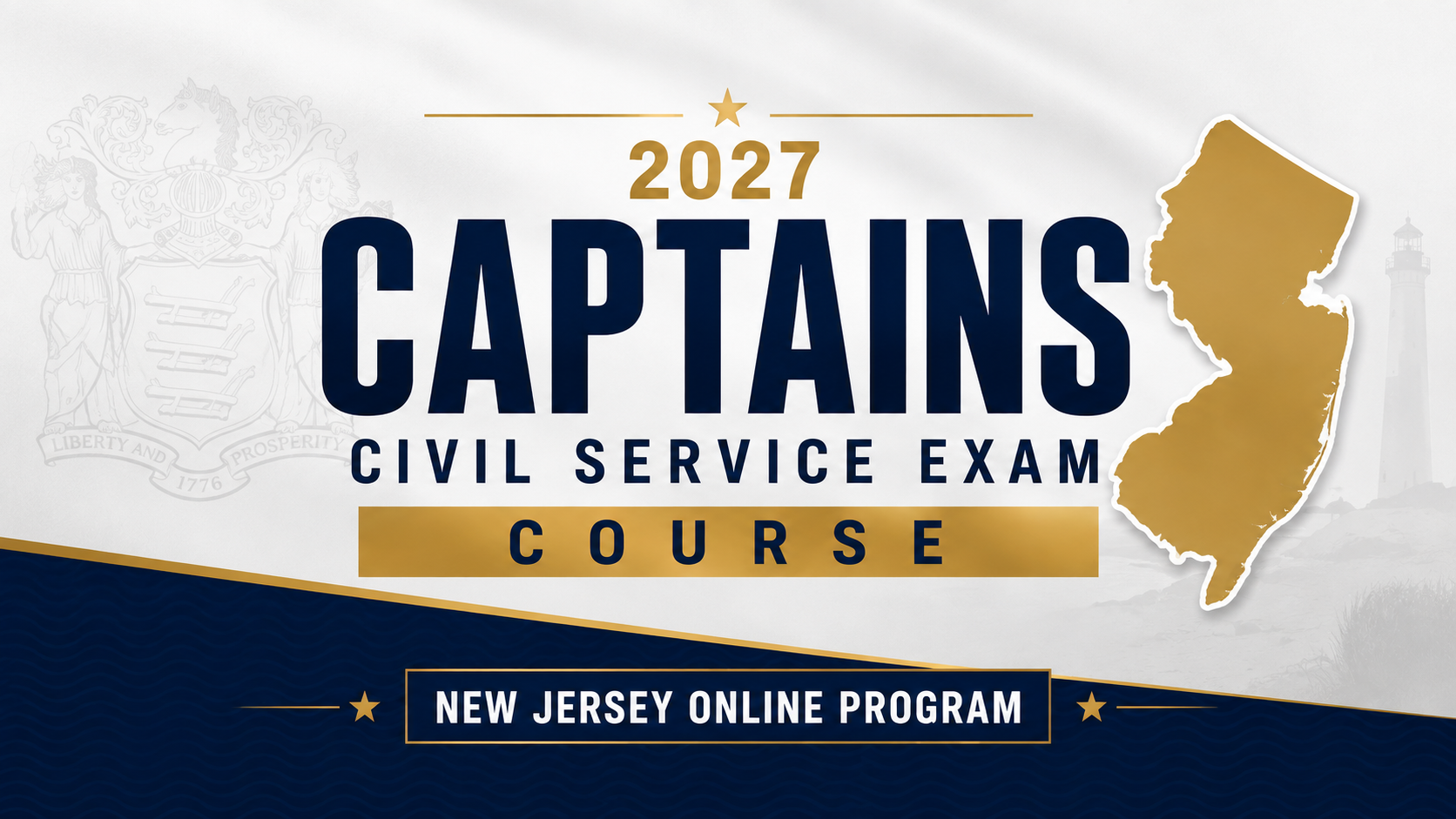 Product image for 2027 Online-Live Stream NJ CIVIL SERVICE (MUNICIPAL CAPTAIN) Course