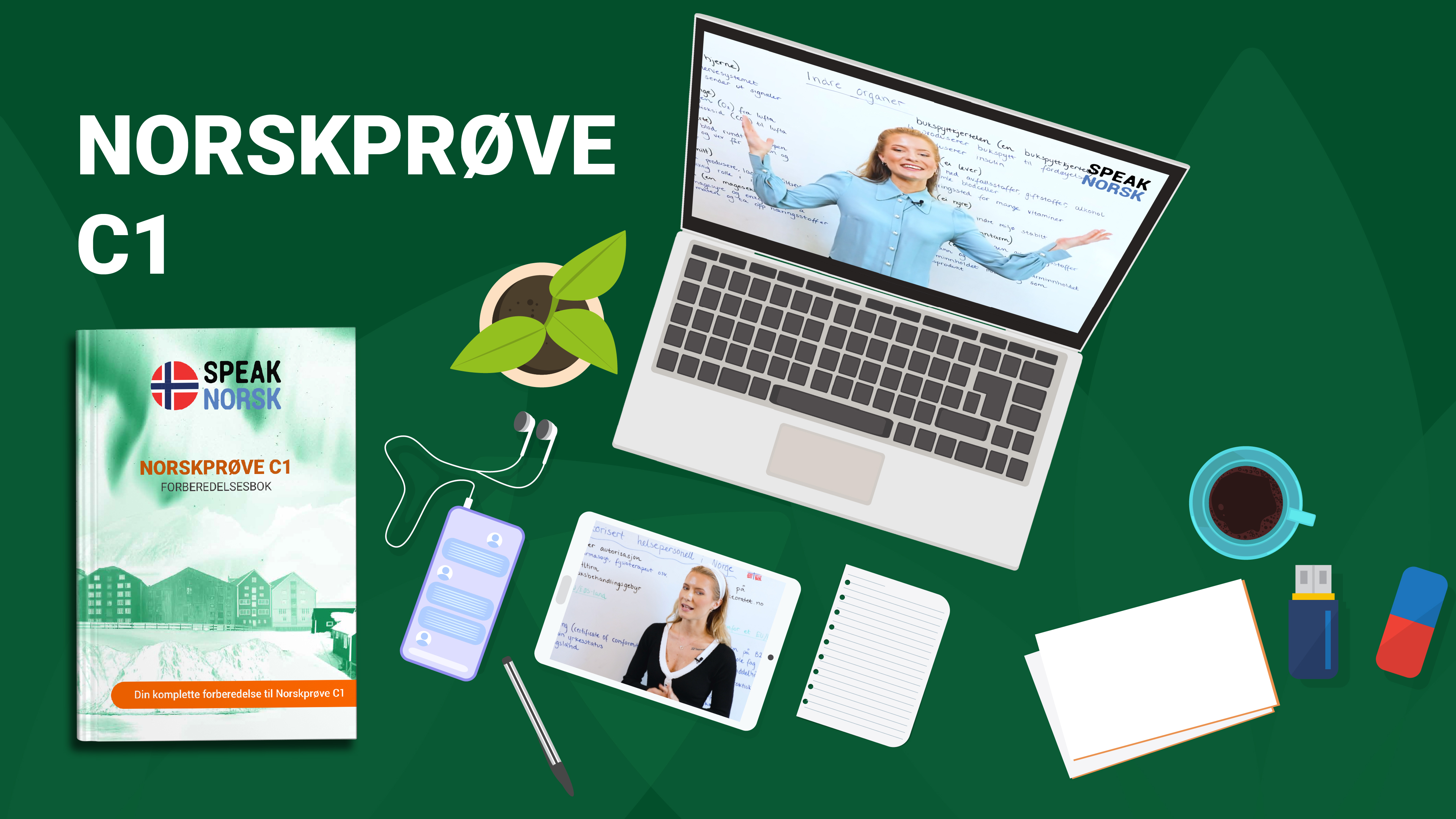 Product image for Norskprøve C1 online preparation course