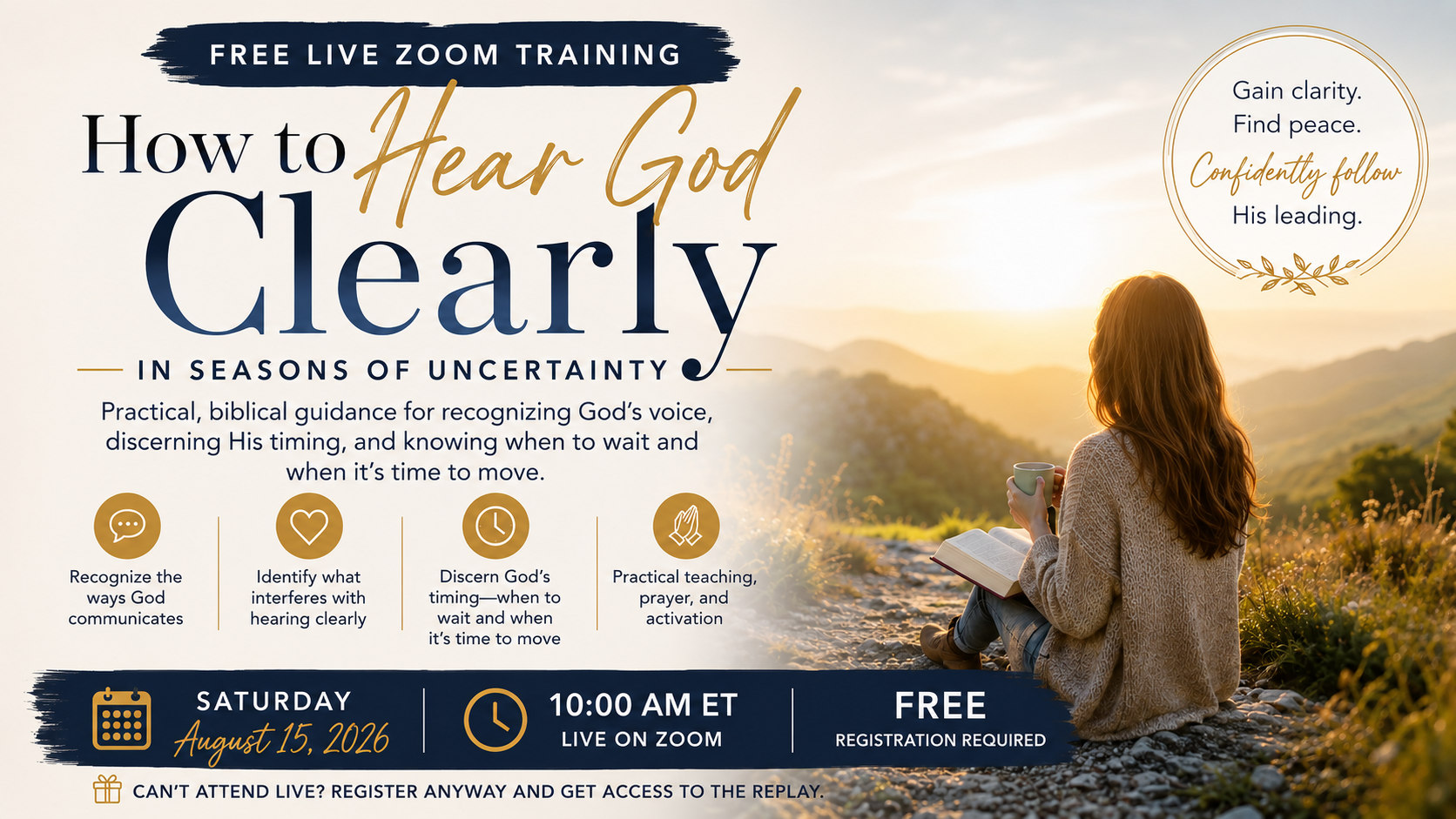 Product image for HOW TO HEAR GOD CLEARLY IN SEASONS OF UNCERTAINTY
