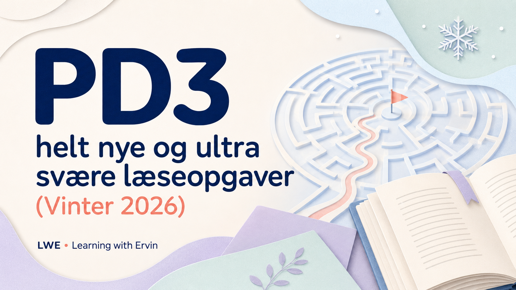 Product image for PD3 helt nye og ultra svære læseopgaver (Vinter 2026)