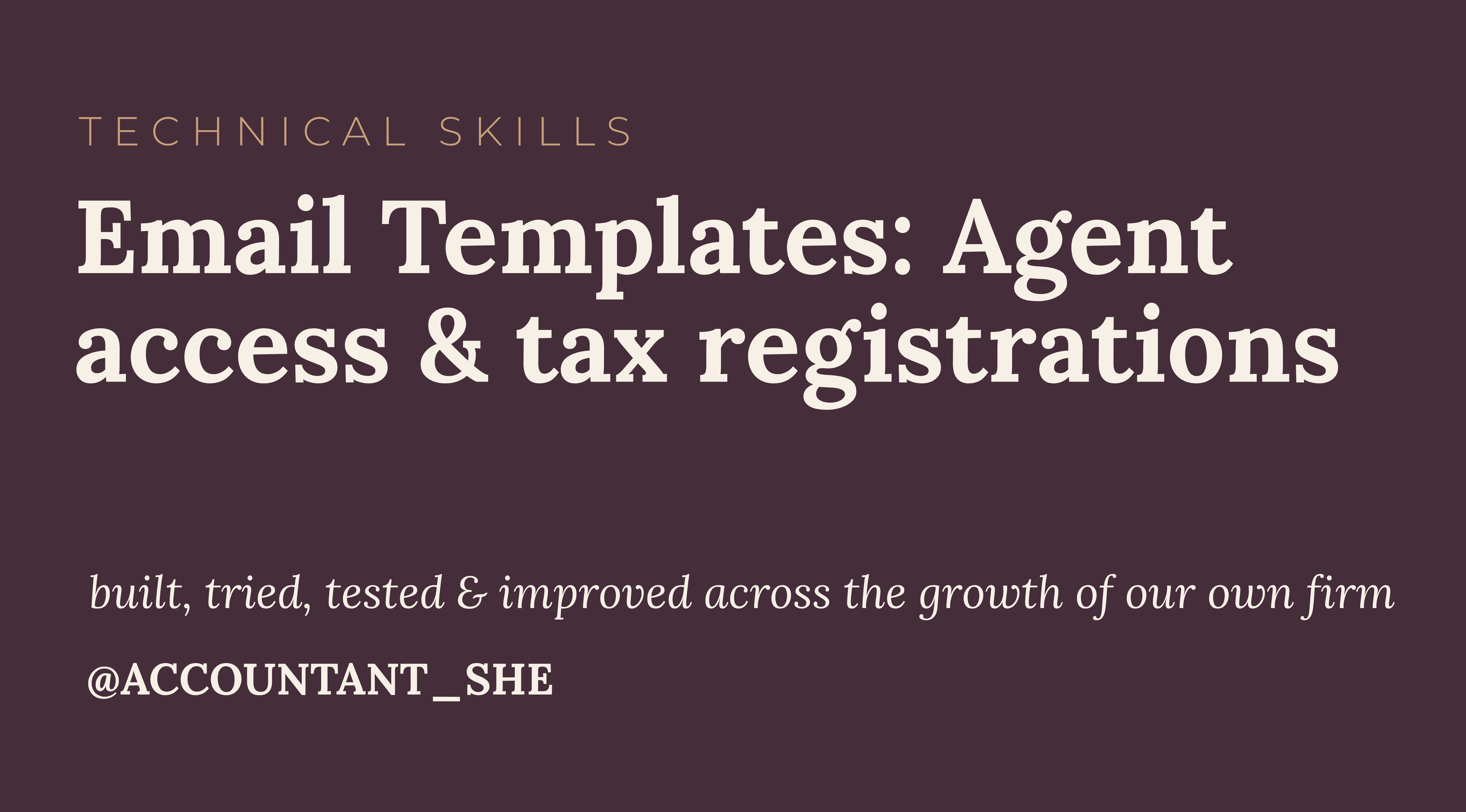 Product image for Email templates - Agent access & tax registrations