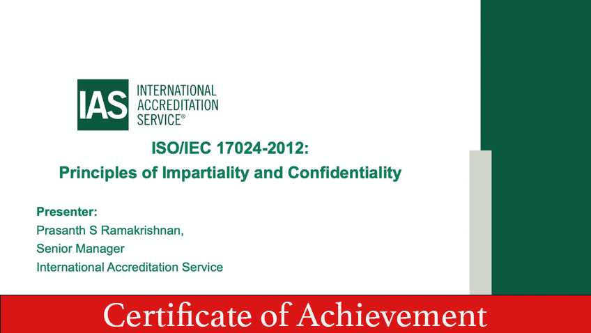 Product image for 3003-Understanding ISO/IEC 17024 for Personnel Certification Webinar 3 - Impartiality and Confidentiality