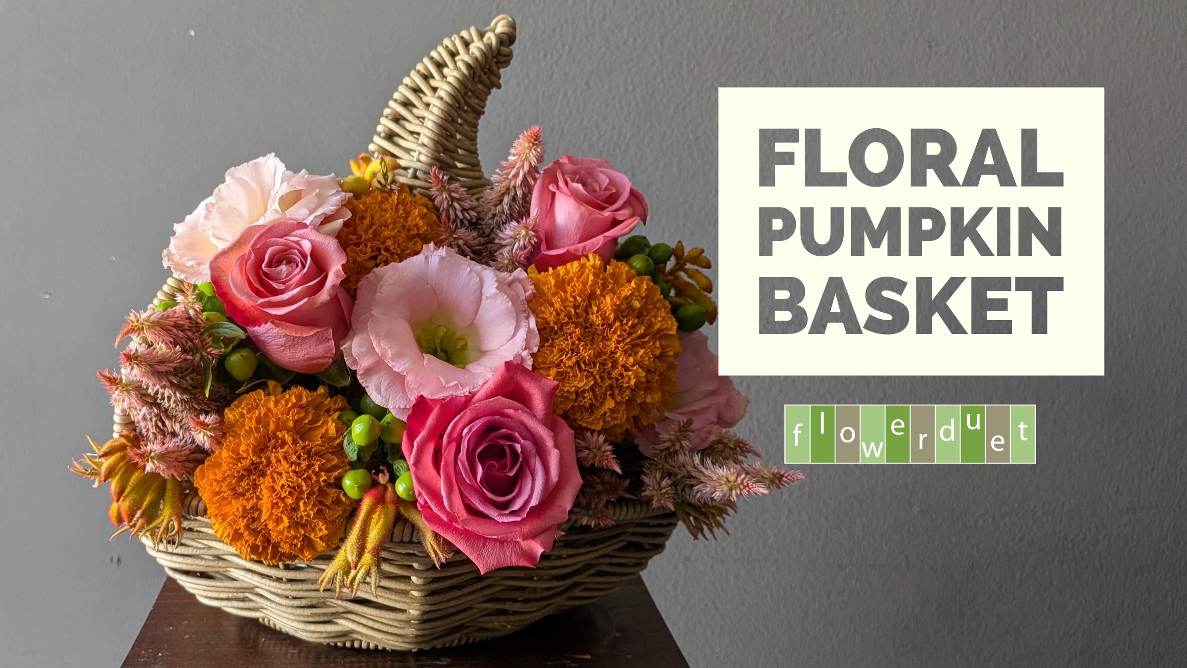 Product image for Flower Arranging Fridays: Floral Pumpkins - in a Basket