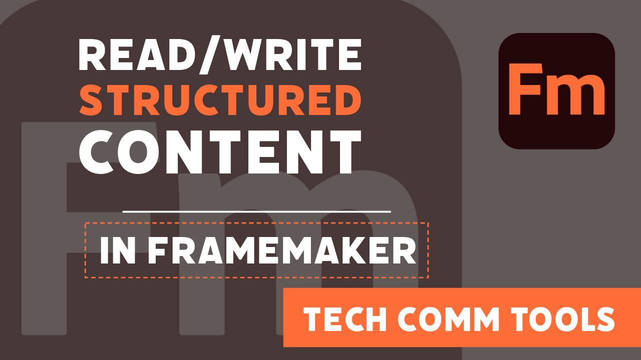 Product image for Reading and Writing Structured Content with FrameMaker