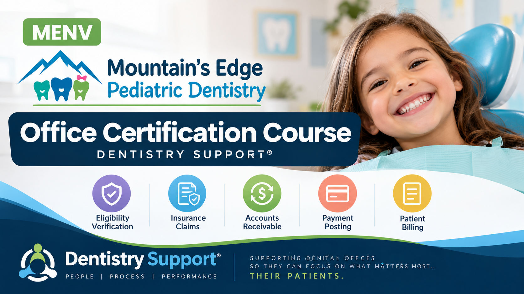 Product image for MENV | Mountain's Edge Pediatric Dentistry – Dentistry Support® Office Certification Course