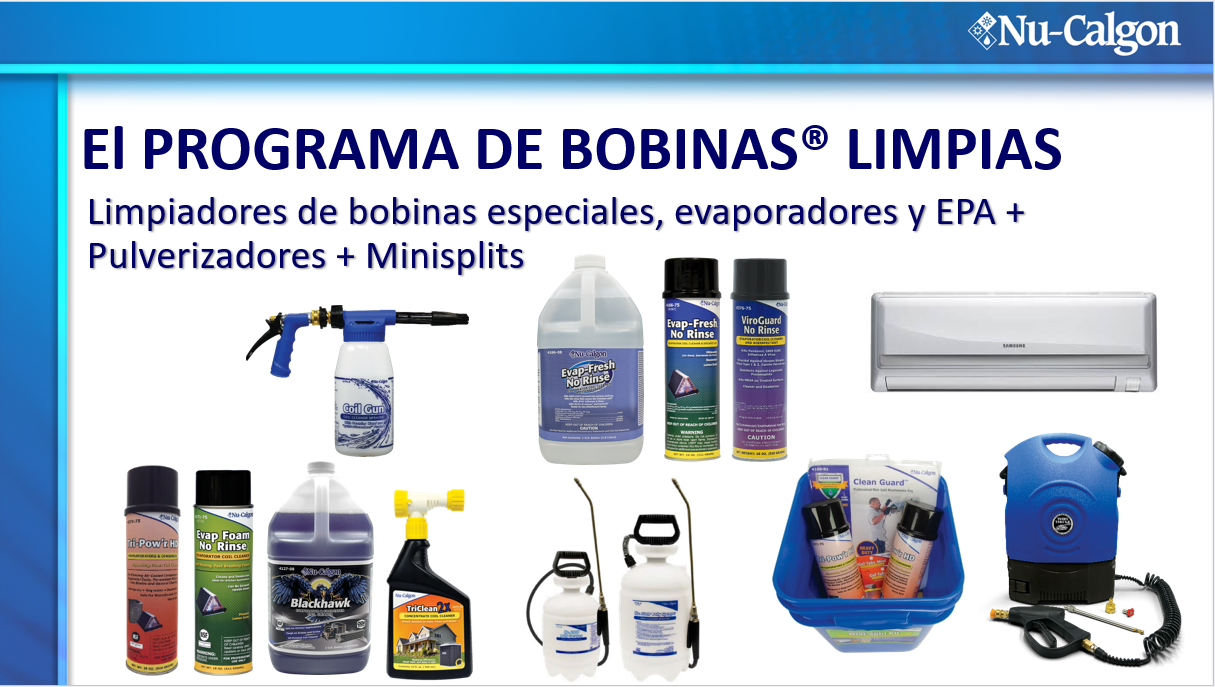 Product image for Coil Cleaners (Specialty and EPA-Registered) + Equipment & Sprayers + Mini Split Maintenance (SPANISH) NATE ID: 1826-0028