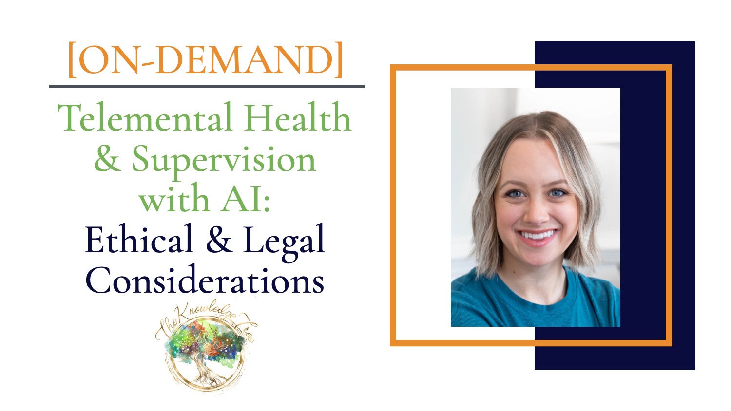 Product image for ON-DEMAND Pre-Registration: Telemental Health & Supervision with AI: Ethical & Legal Considerations