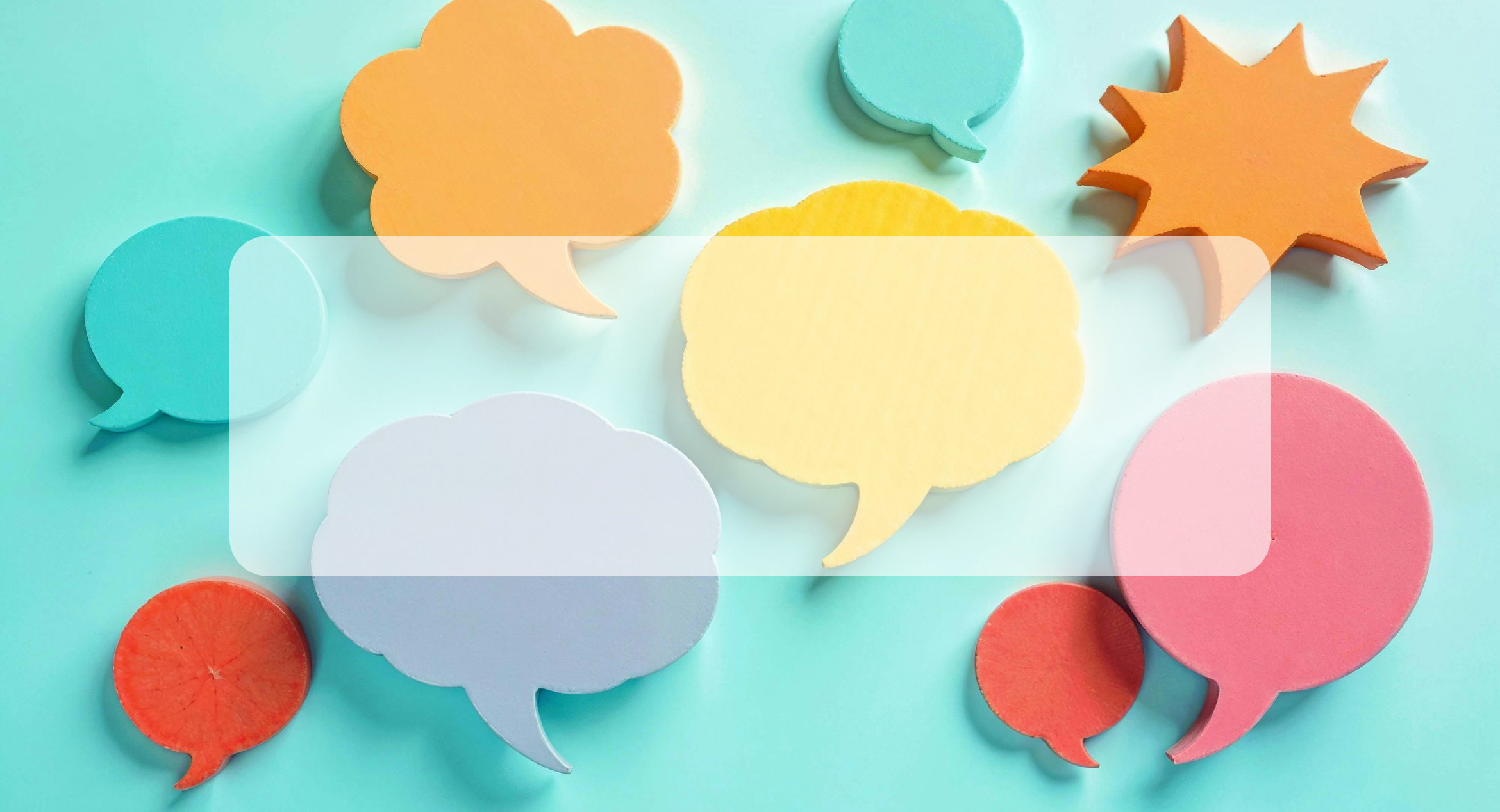 colorful speech bubbles decorative