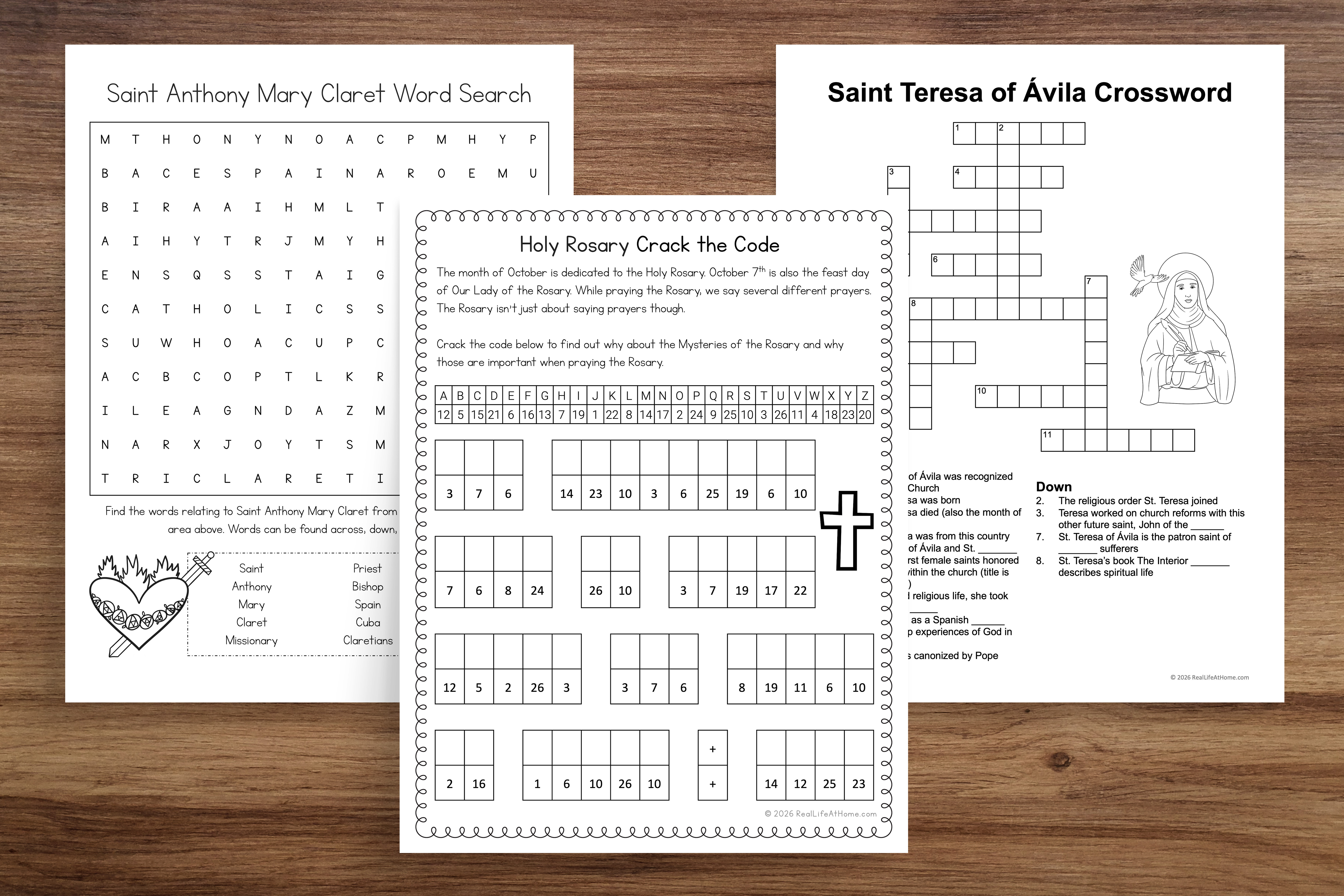 Sample of October 2026 Activity Pages