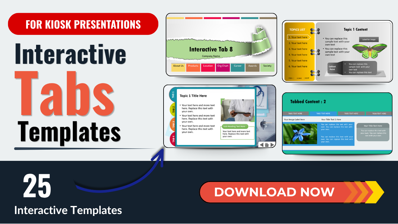 Product image for 25 Interactive Tabs for PowerPoint