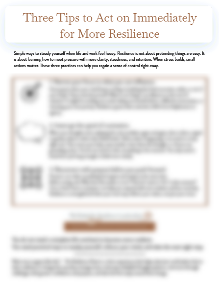 Product image for Three Tips to Act on Immediately for More Resilience