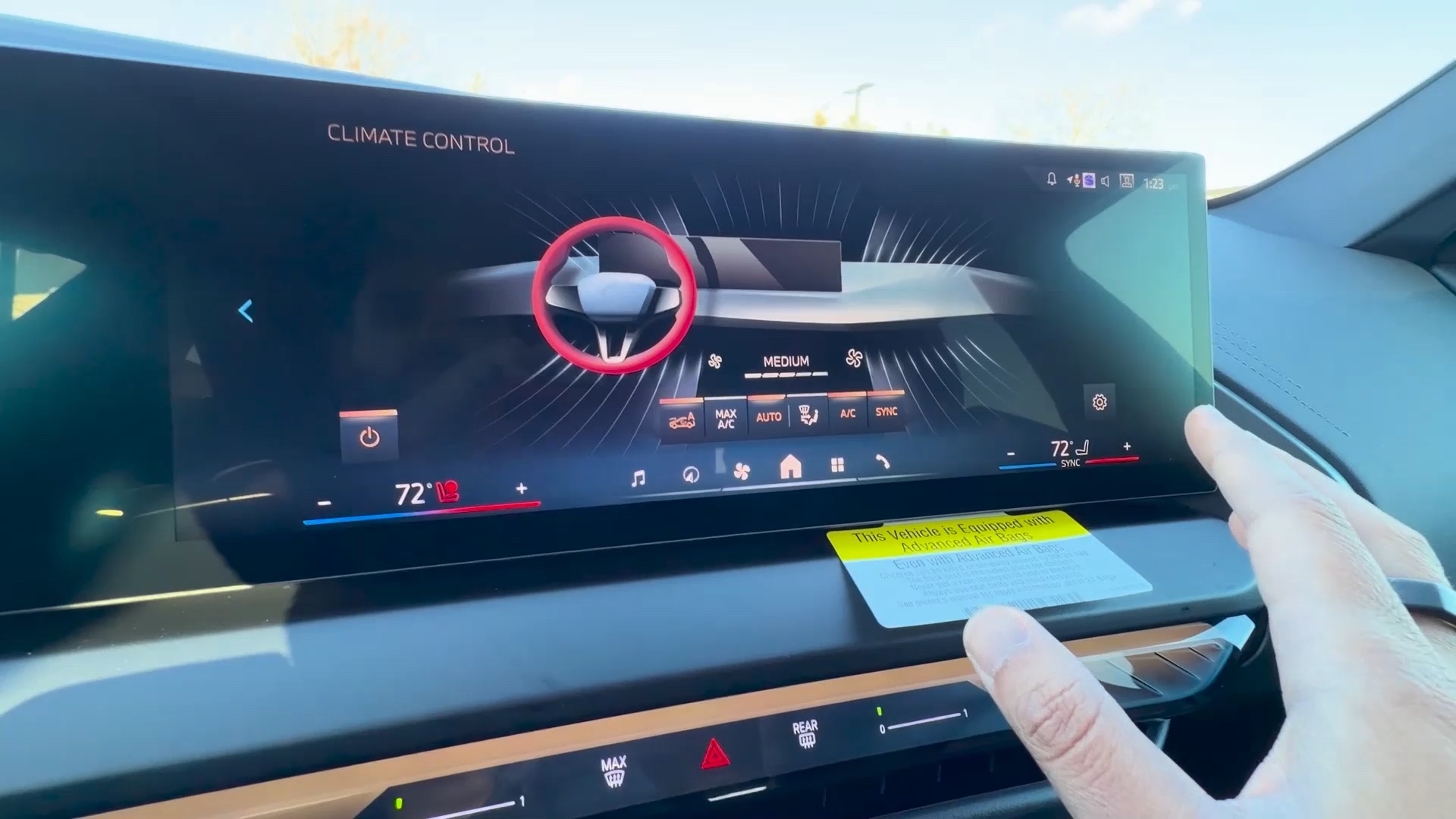 X3 climate-control screen demonstration from the BeamerView Climate course video