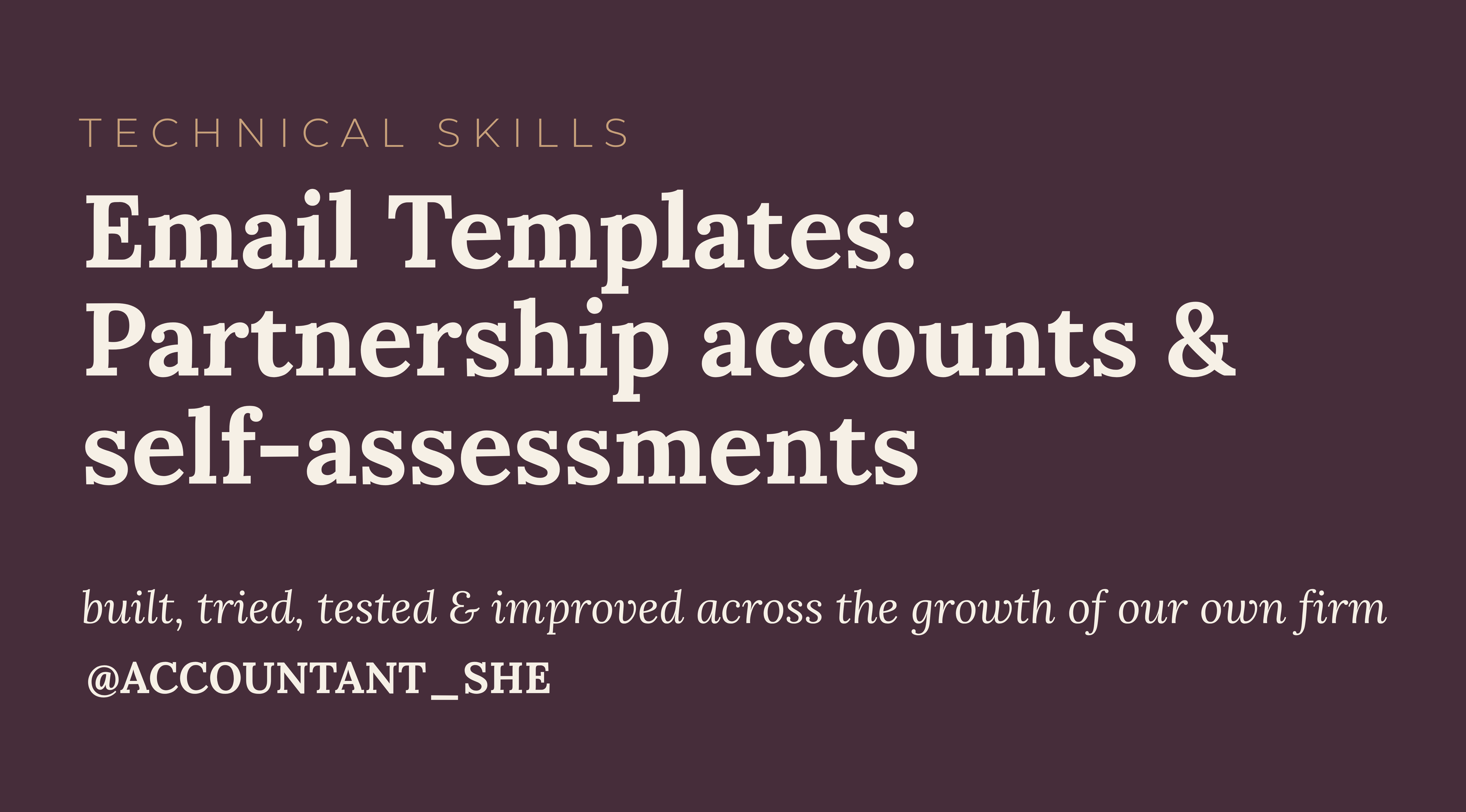 Product image for Email templates - Partnership accounts & self-assessments
